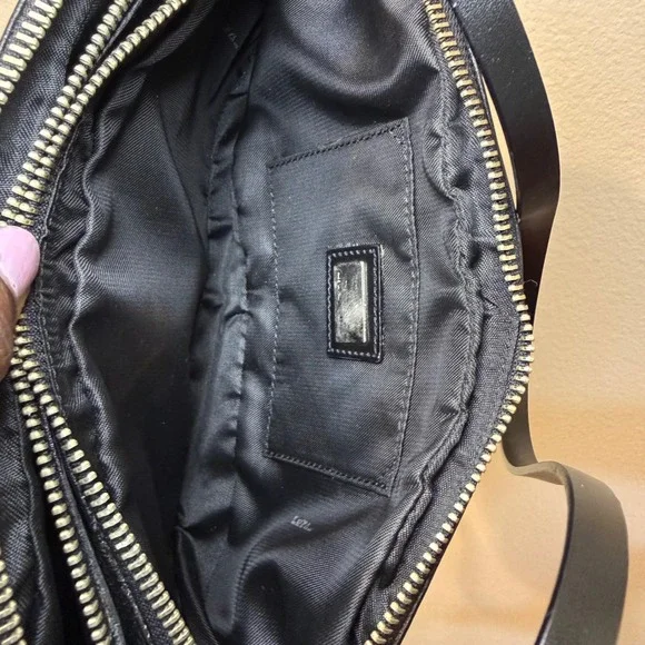 Vintage Fendi Zucca Zucchino Canvas Baguette Bag Black FF Monogram Double Zip - Picture 6 of 15